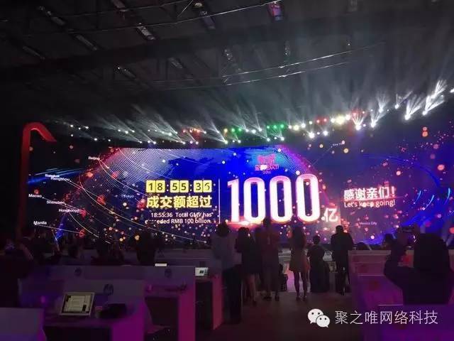 【聚之唯视角】18点56分，天猫交易额破1000亿!